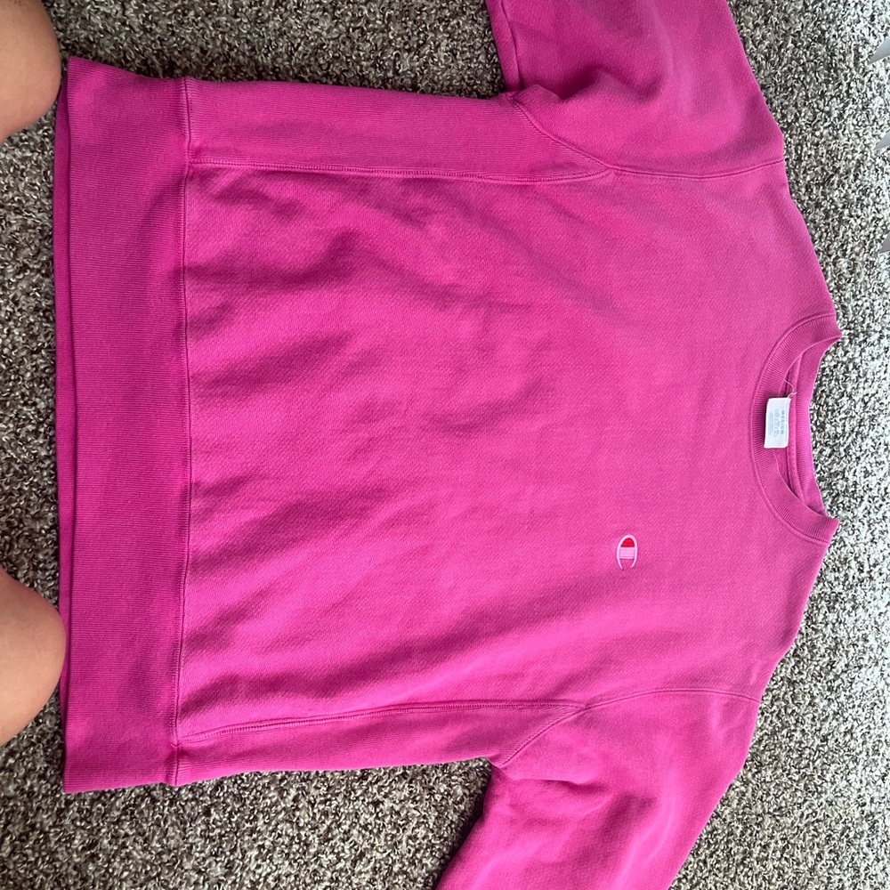 Hot pink champion crew neck